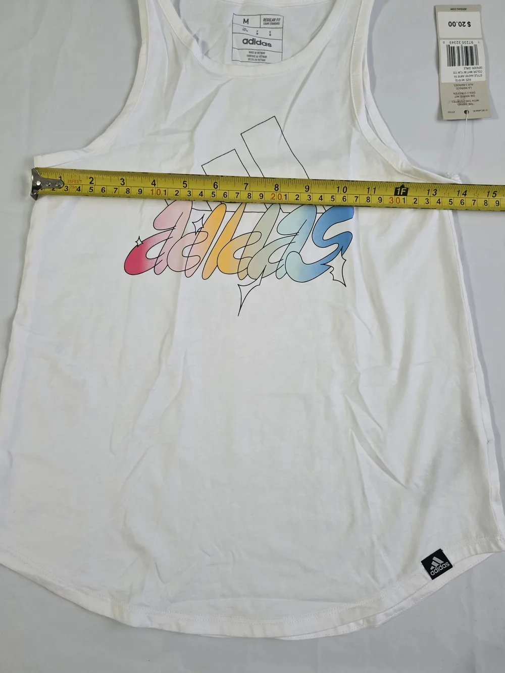 adidas 2 Pack Pink& White Splatter Tank Top M Lightweight 100% Cotton Crew N NWT